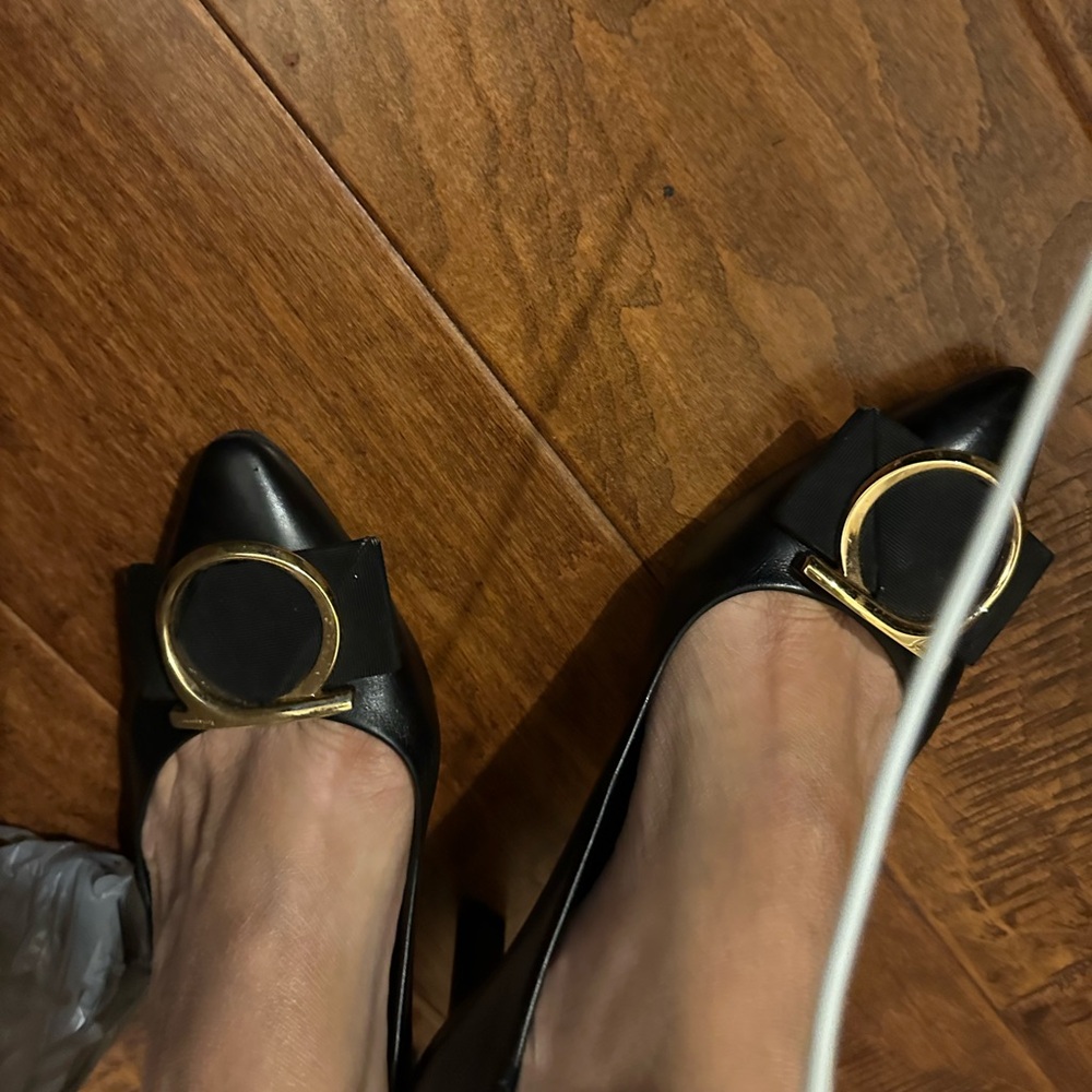 Salvatore Ferrgamo elegant classy black heels